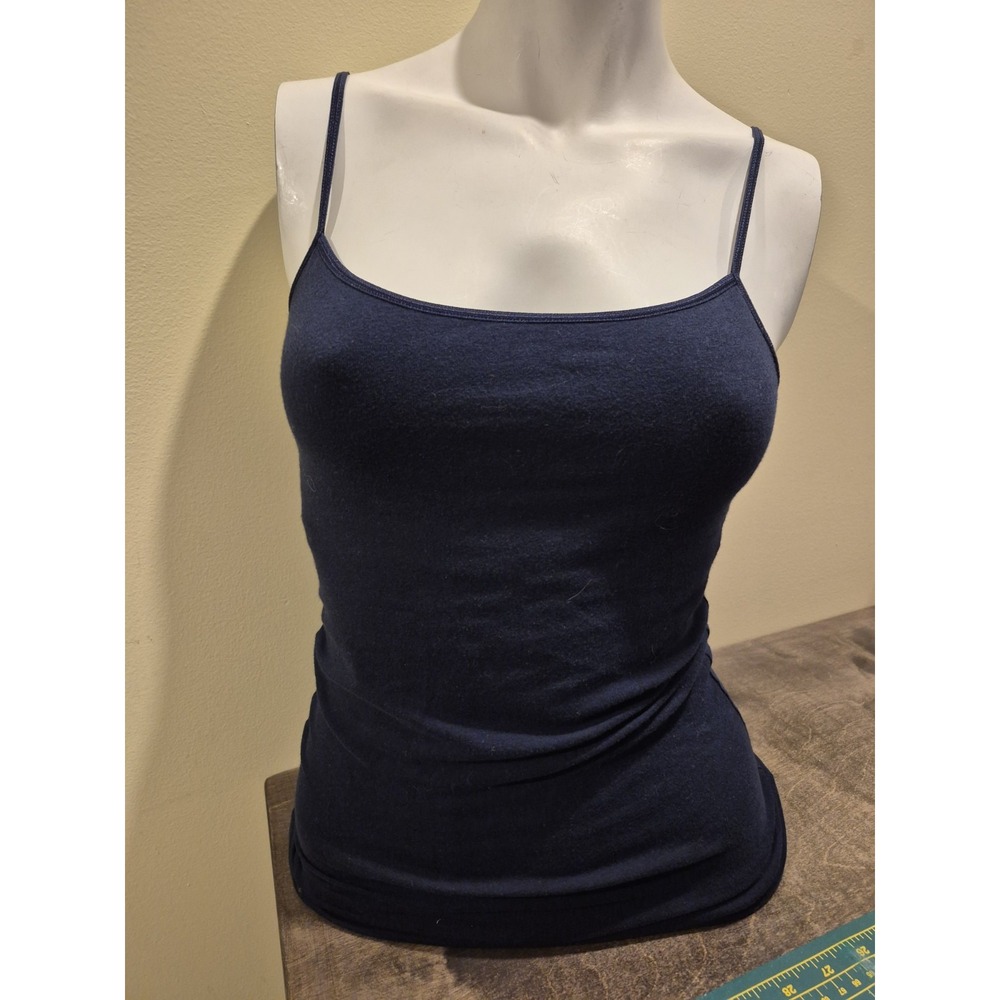 Aeropostale Cami Shelf Bra Tank Top Adjustable Straps Navy Womens Size S‎ EUC